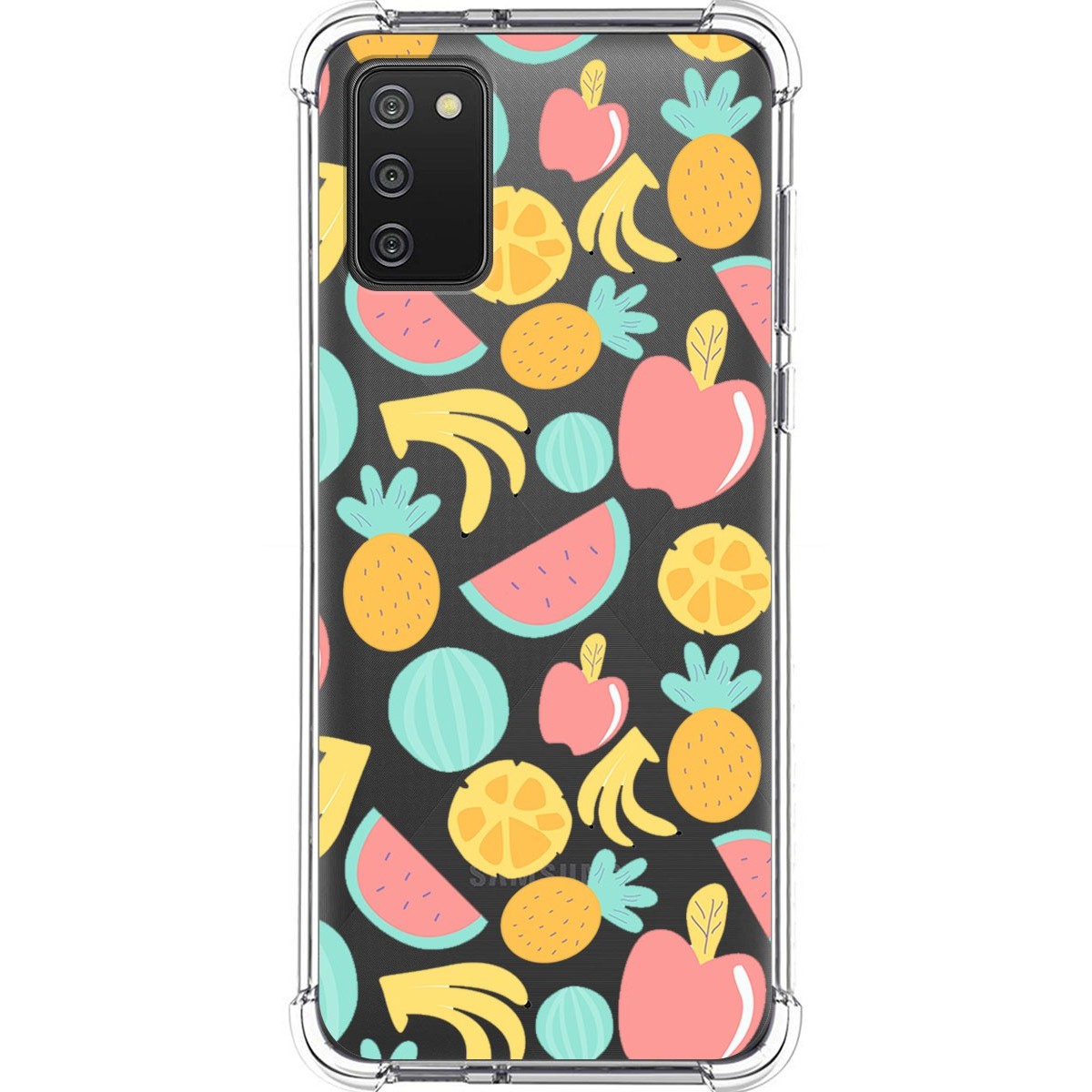 Tumundosmartphone Funda Silicona Antigolpes para Samsung Galaxy A02s diseño Frutas 02 Dibujos