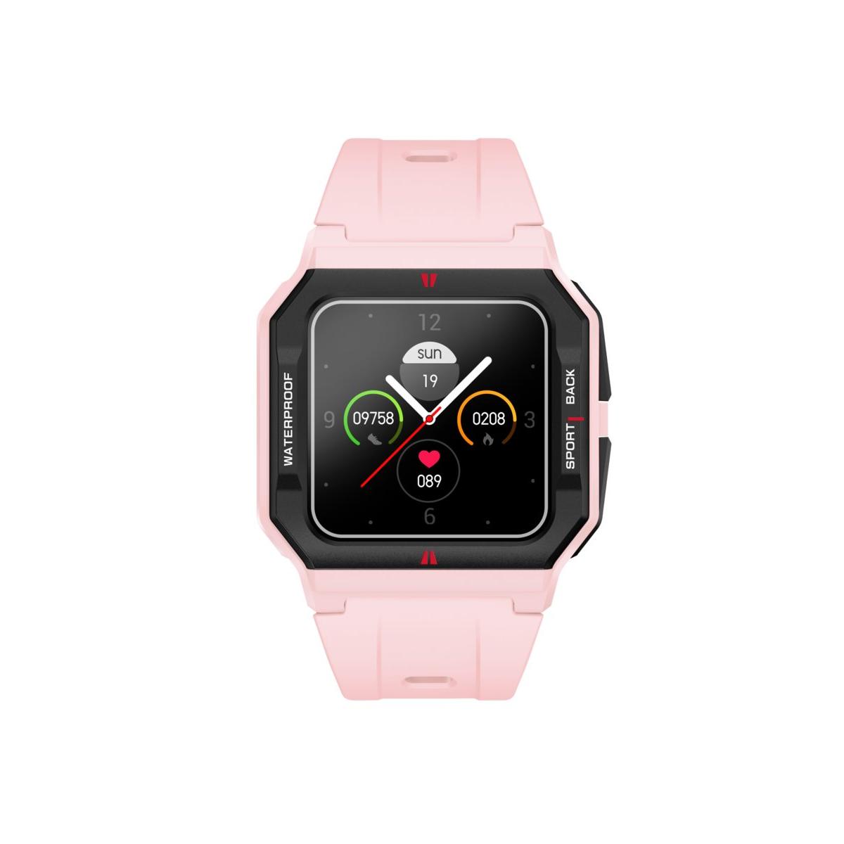 Smarts By Radiant Reloj Inteligente para niñas Smartwatch Los Angeles Sili Rosa 41,00 Mm Pulsera De Silicona Rosa Con Cierre De Hebilla Normal Control De Ritmo Cardiaco, Sueño Y Modos Deportivos Compatible Con Android, Ios