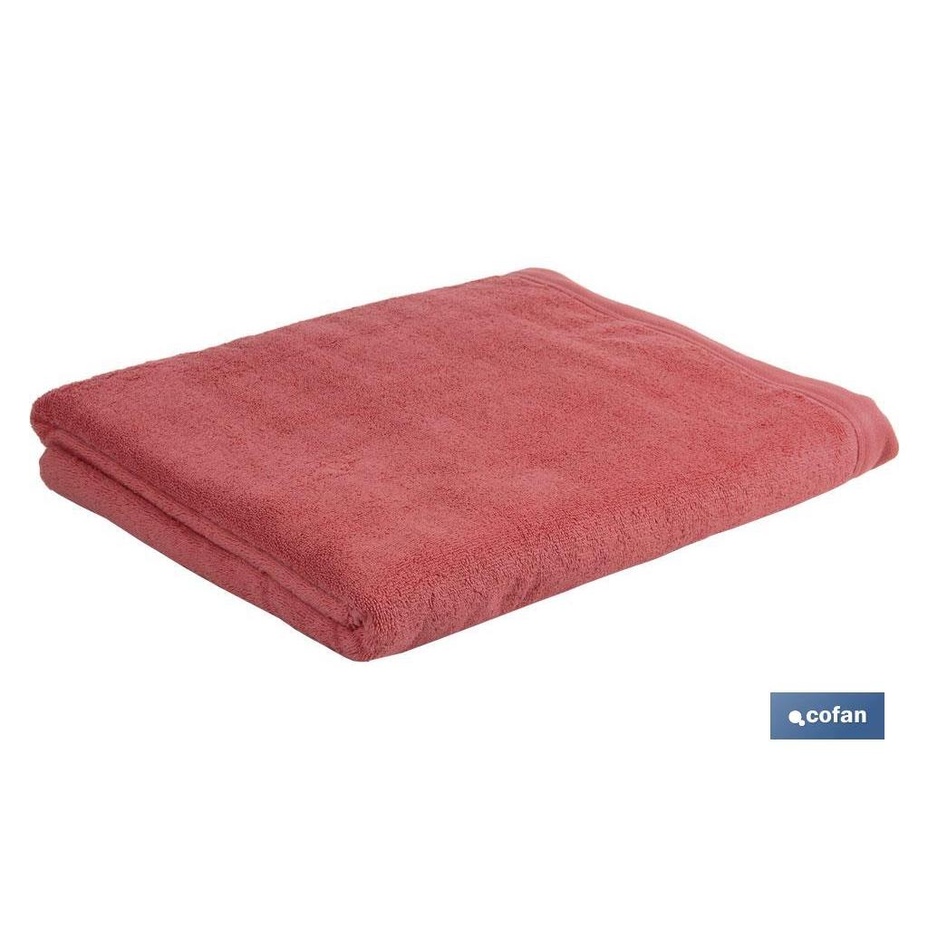 COFAN - Toalla de lavabo | Modelo Jamaica | Color Coral | 100 % Algodón | Gramaje 580 g/m² | Medidas 50 x 100 cm