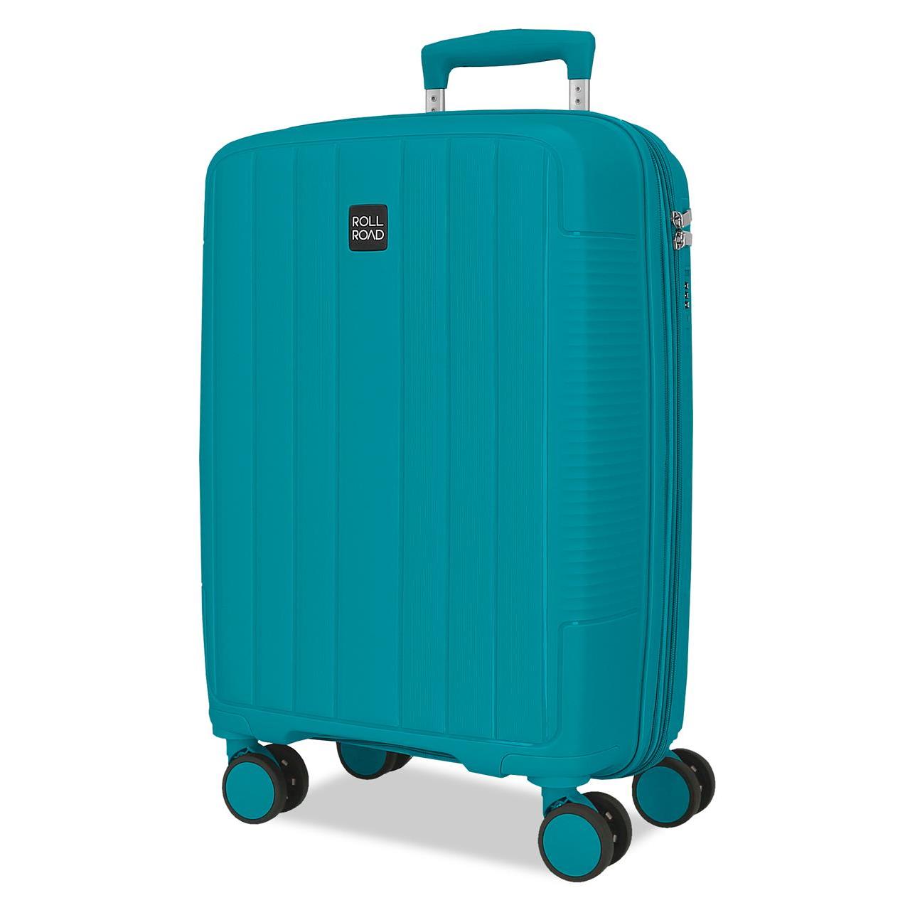 Maleta de cabina Roll road Acadia turquesa 35x55x22 cm