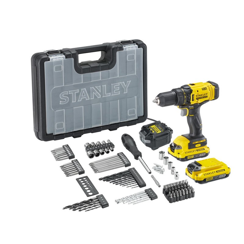 Taladro/atornillador inalámbrico V20 2*2.0 Ah + accesorios - S/SFMCD700D2