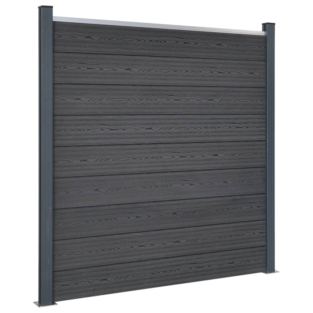 Vidaxl - Juego de Paneles de Valla WPC 353x186 Cm - Color Marrón, Gris - Valla para Jardín y Residencial - Múltiples Usos