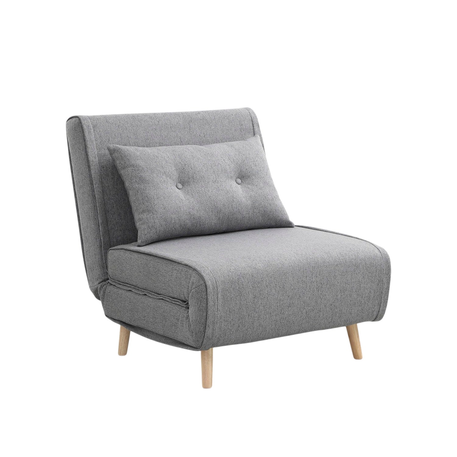 Sofá cama individual Aline gris claro para hogar moderno - Homekit
