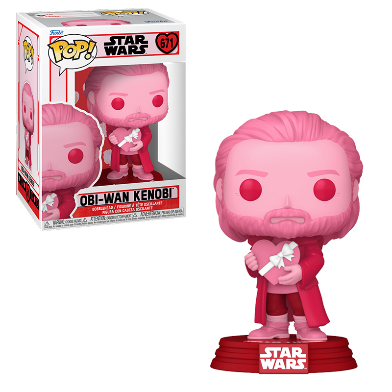 FUNKO POP! STAR WARS: SAN VALENTÍN – OBI-WAN KENOBI, LICENCIA OFICIAL - 76215, Nº671