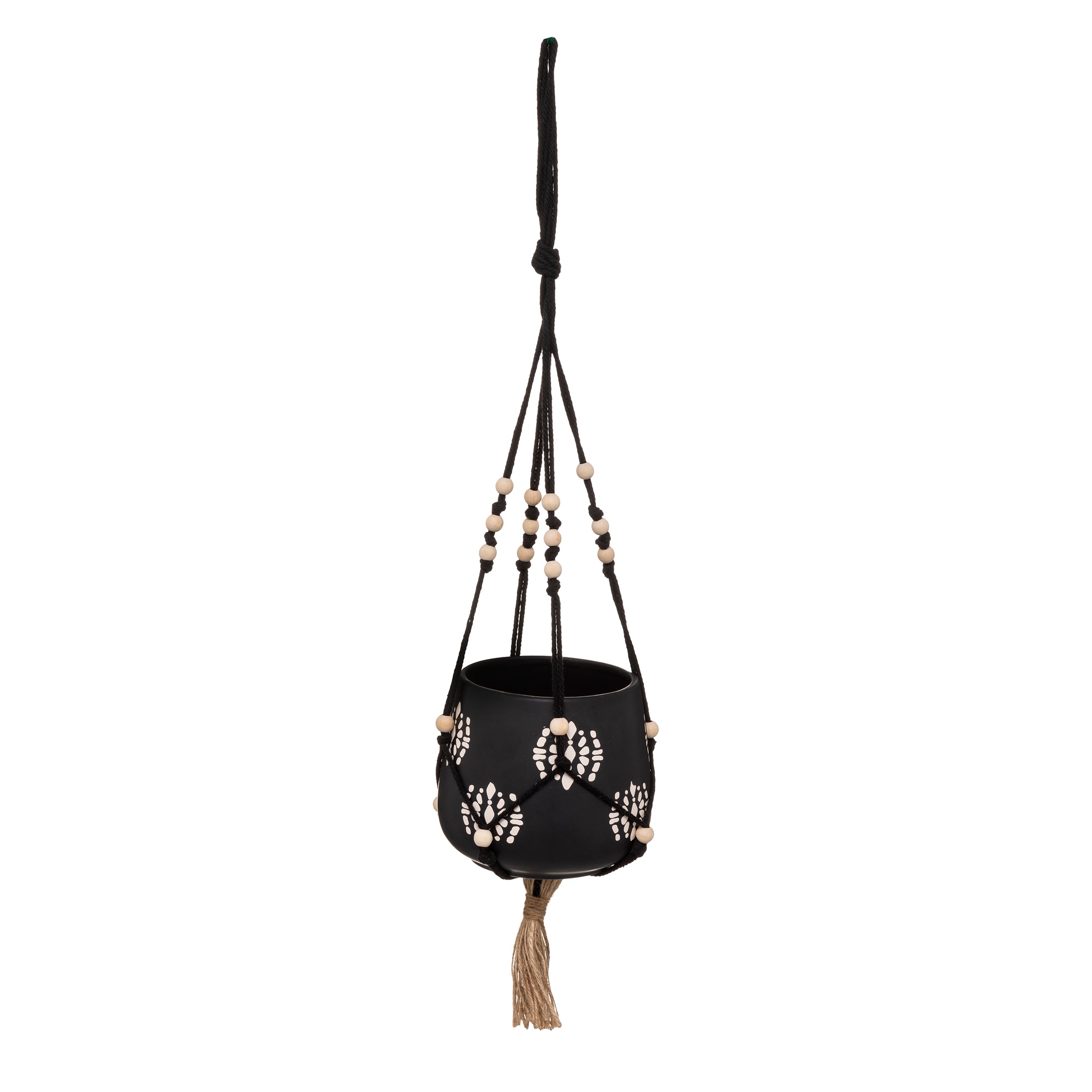 Atmosphera Macetero Cerámica Tropic Lámpara Techo Negro