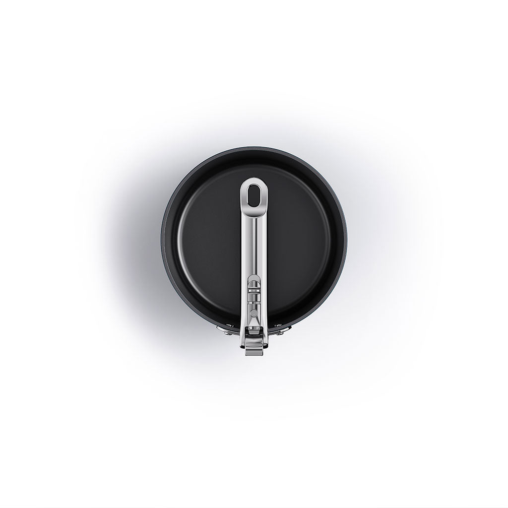 Cazo Profesional con Tapadera de Cristal y Mango Plegable Space de Joseph Joseph - Ideal para Cocinas Pequeñas y Almacenamiento Eficiente