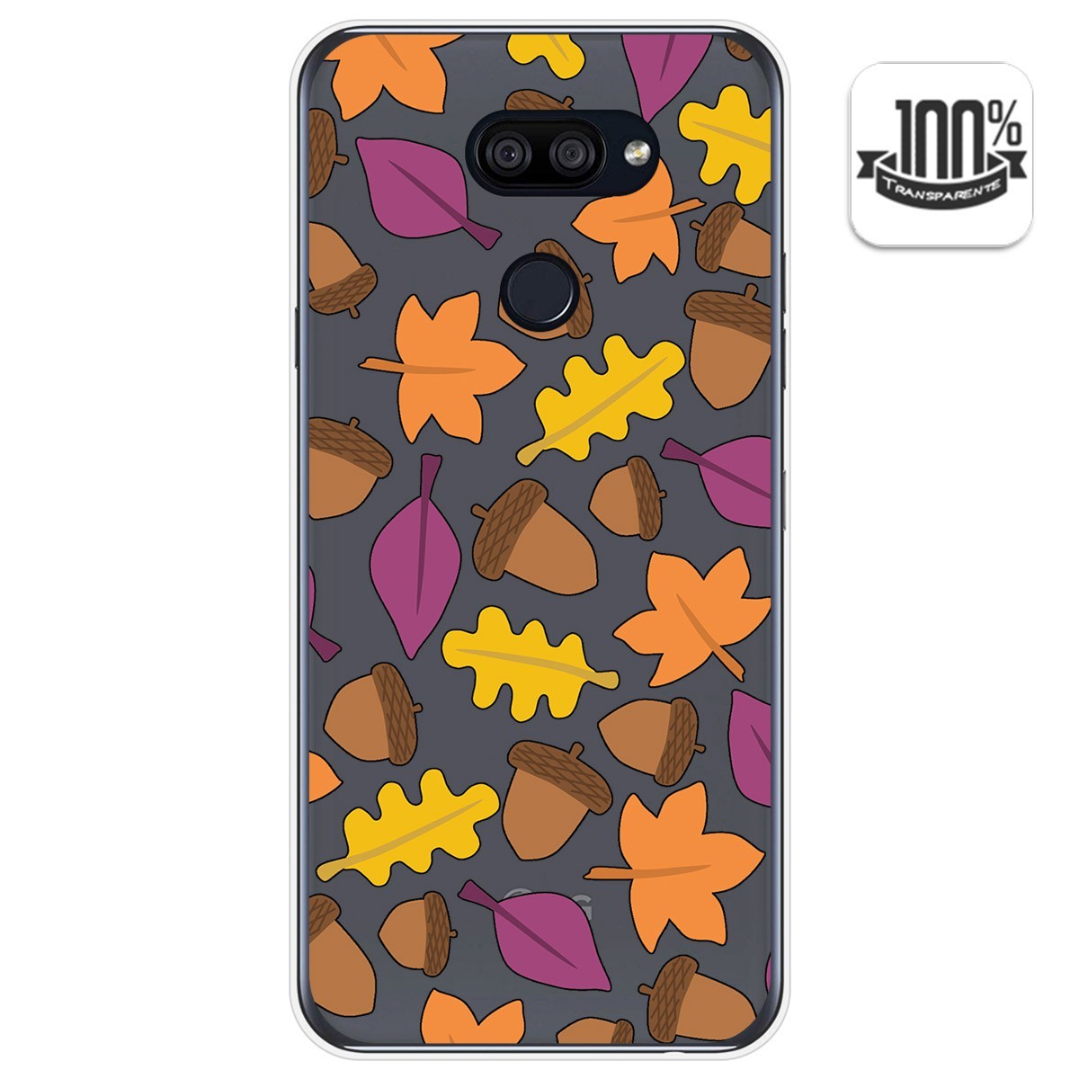 Tumundosmartphone Funda Gel Transparente para Lg K40S diseño Otoño Dibujos
