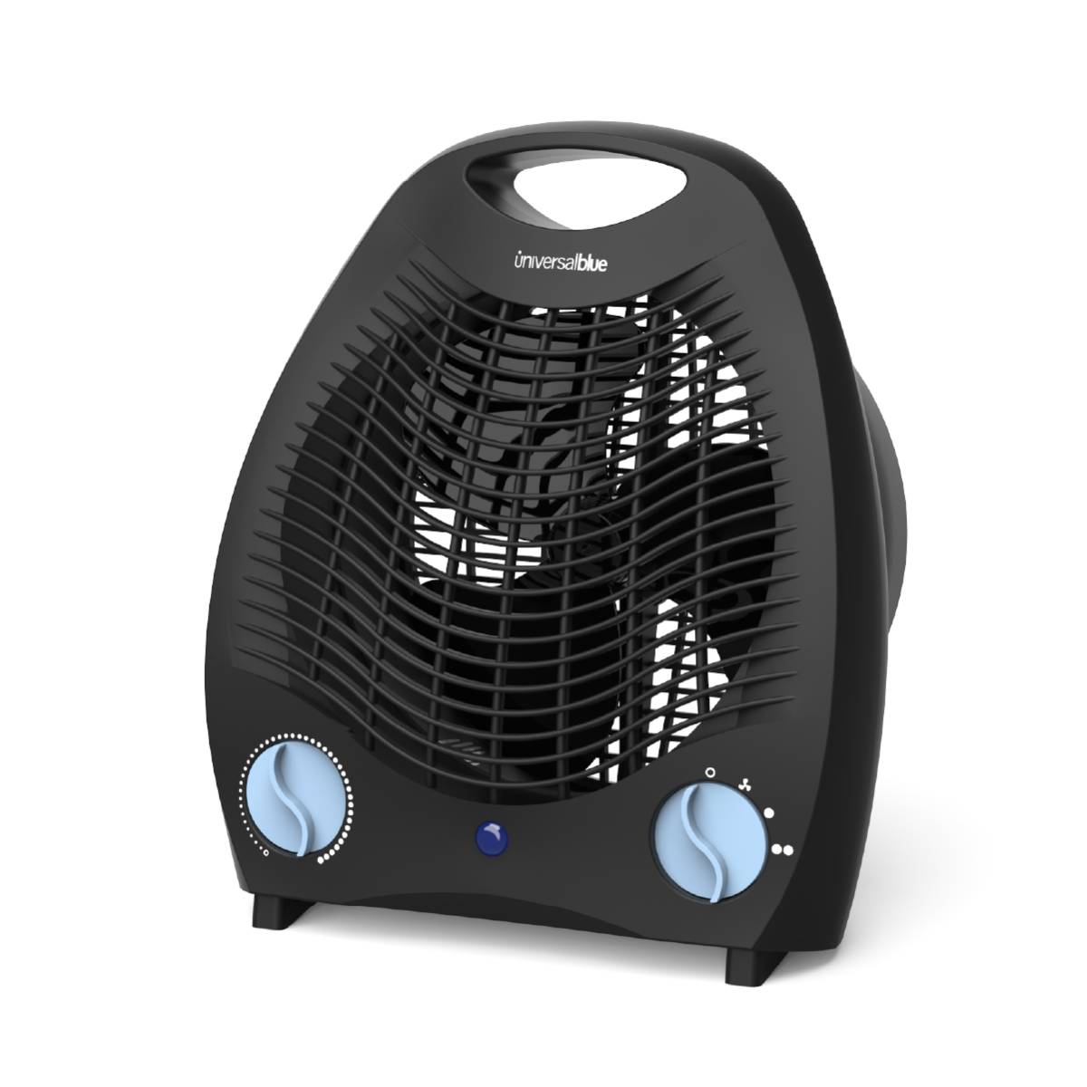 UNIVERSALBLUE Universalblue Calefactor Negro 2000W con Ventilador y Protección Antivuelco