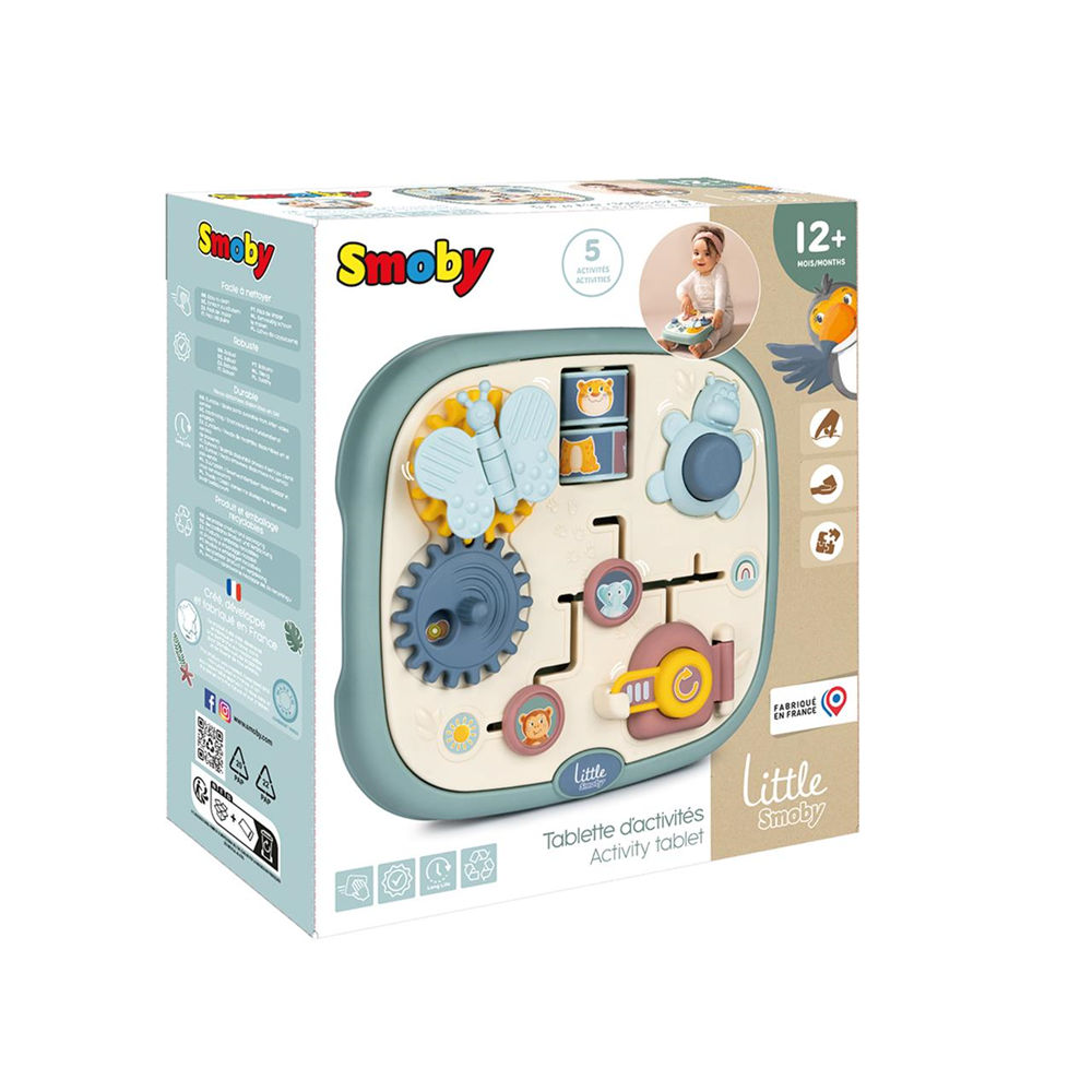 Tablero Actividades Little Smoby . Con 5 actividades diferenties. 23,5x25x7 cm. (7600140317)