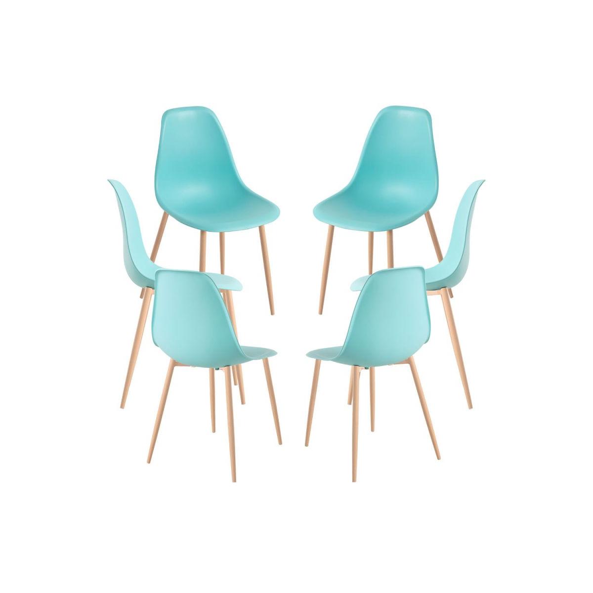Regalos Miguel - Packs Sillas Comedor - Pack 6 Sillas Mykle - Aguamarina