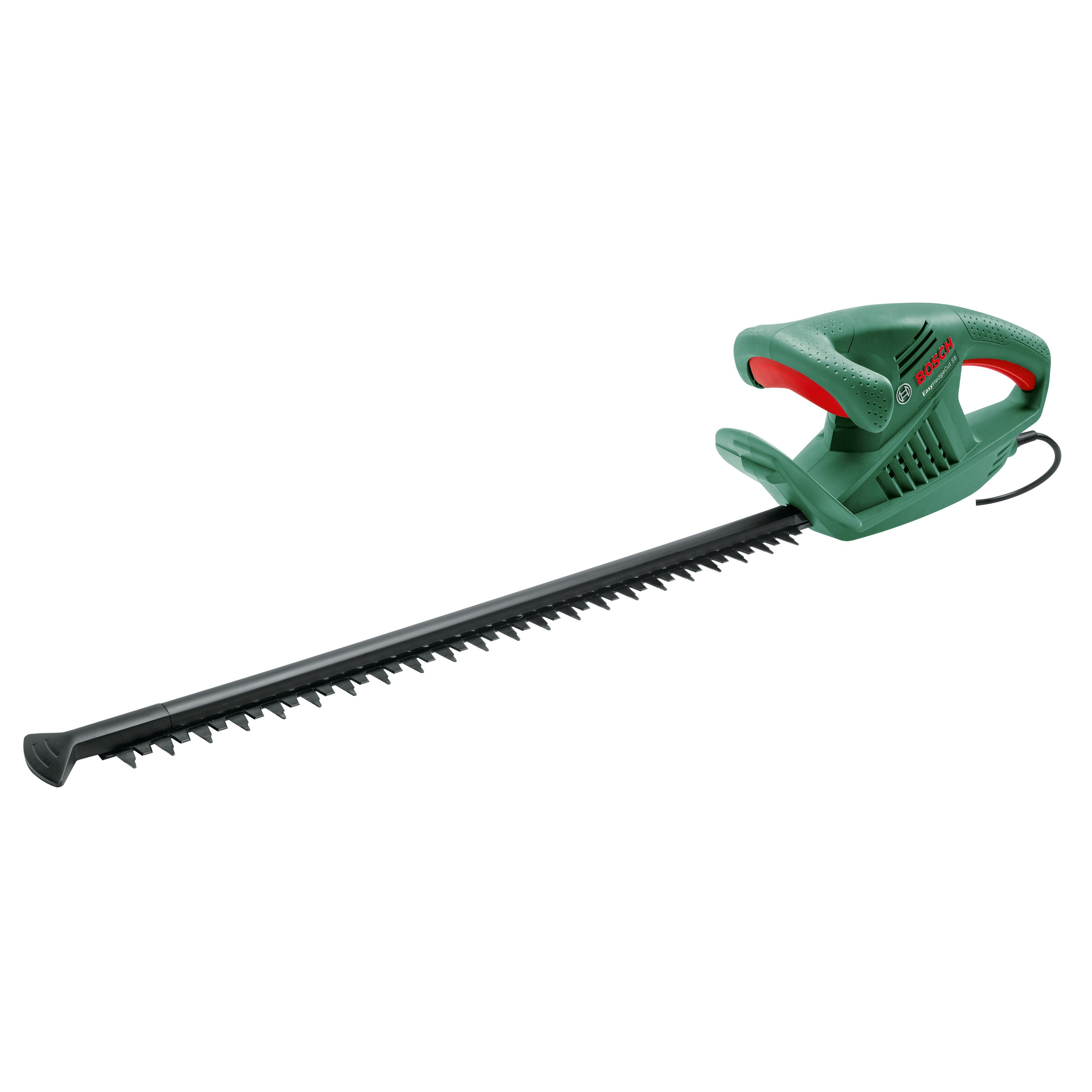 Bosch - Cortasetos con Cable - EasyHedgeCut 55 - 450W de Potencia, Longitud de Cuchilla de 55cm, Apertura 16 mm, revestimiento de cuchilla