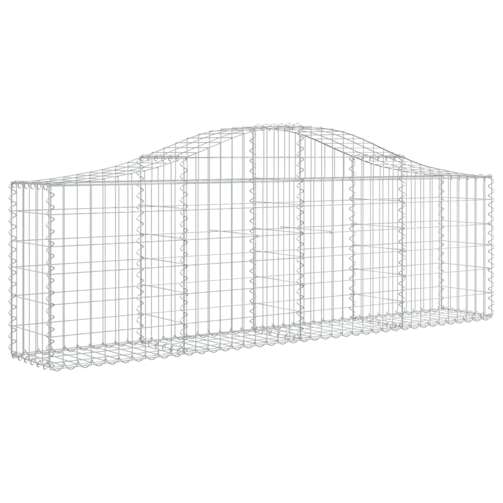 vidaXL Cestas gaviones 2 uds forma de arco hierro 200x30x60/80 cm