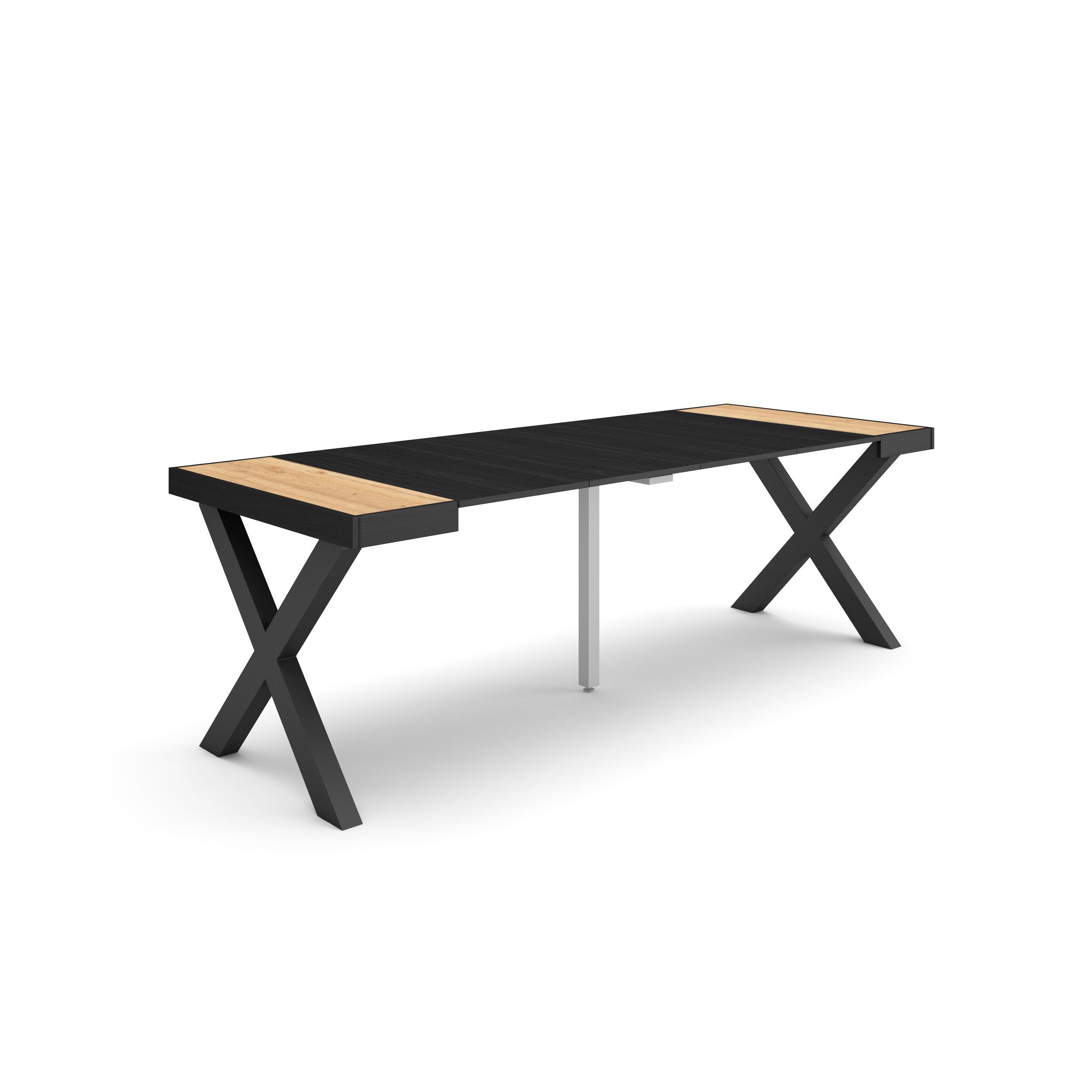 Skraut Home, Mesa Consola Extensible, Mesa Auxiliar, Tapa, 58/222x90x73cm, Práctica y Versátil, Estilo Moderno, Fácil Montaje