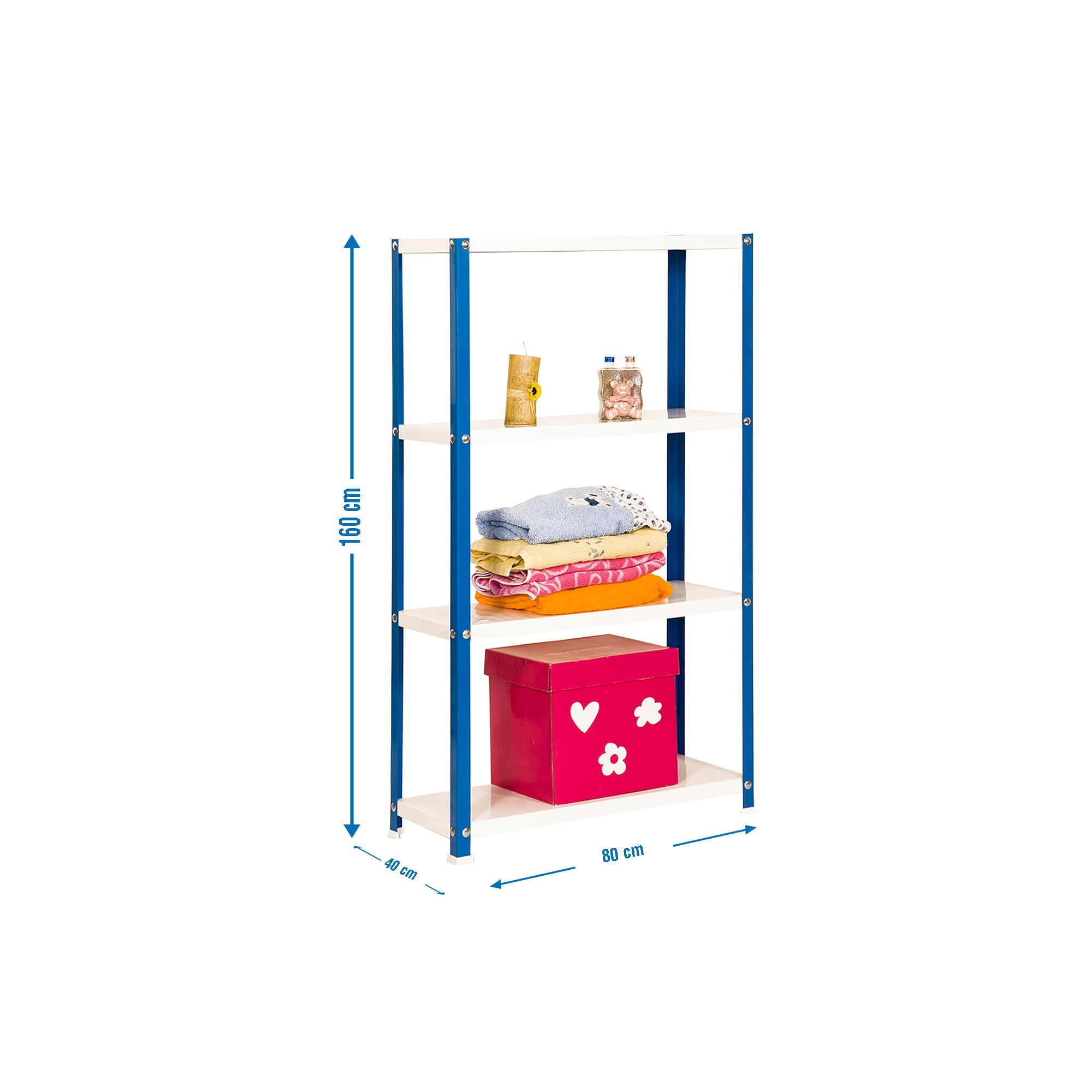 Estantería SIMONRACK Simonhome classic mini 4/400 azul/blanco