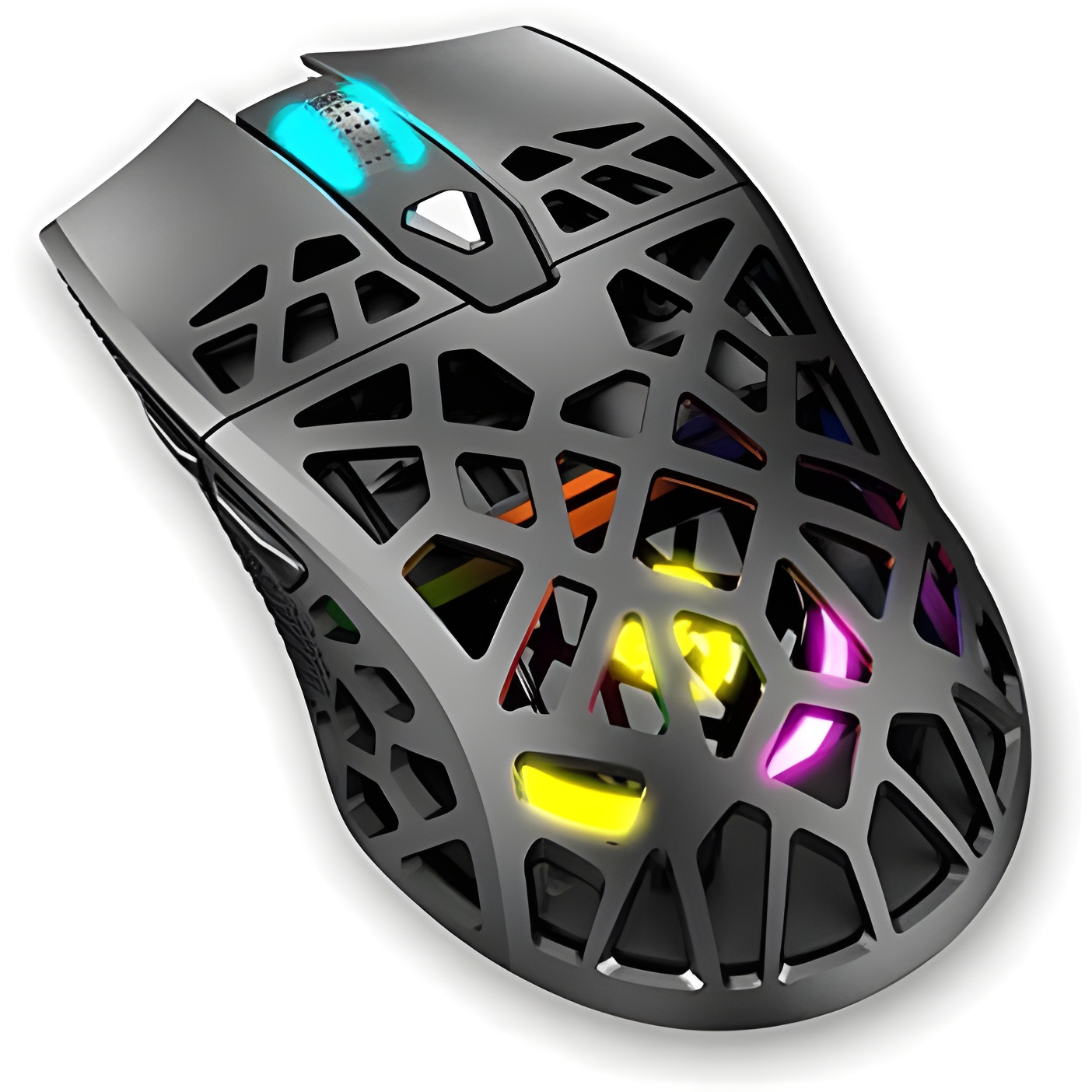Ratón Gaming Krom Kaiyu RGB USB 12000dpi | Panel Perforado | 6 Botones Programables | Iluminación RGB