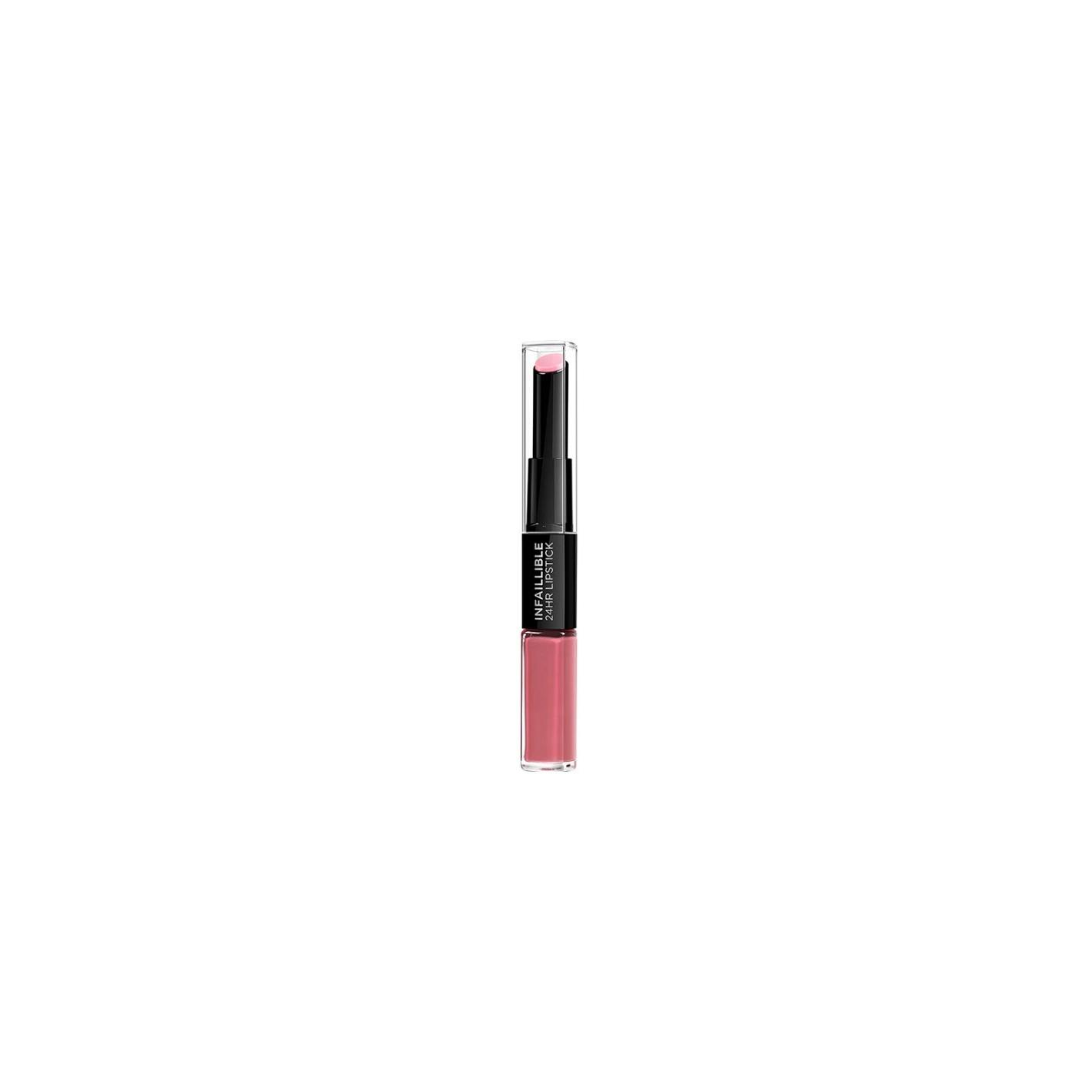 L'Oréal Paris - Pintalabios Infalible 24H de larga duración con Ácido Hialurónico para labios hidratados y confortables, color intenso sin retoques durante 24 horas