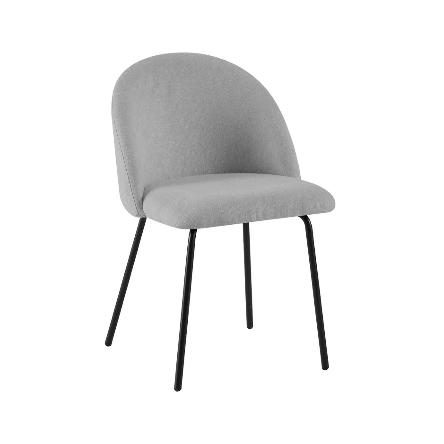 Silla de comedor tapizada grace  gris para hogar moderno mueble de almacenaje  - Homekit