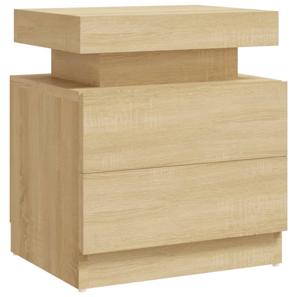 Mesita de Noche Vidaxl Madera Ingeniería 45x35x52 Cm Blanco