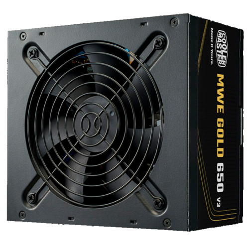 Fuente alimentacion cooler master mwe gold 650 v3 650w atx 3.1 non modullar (mpe-6502-acaag-3beu)