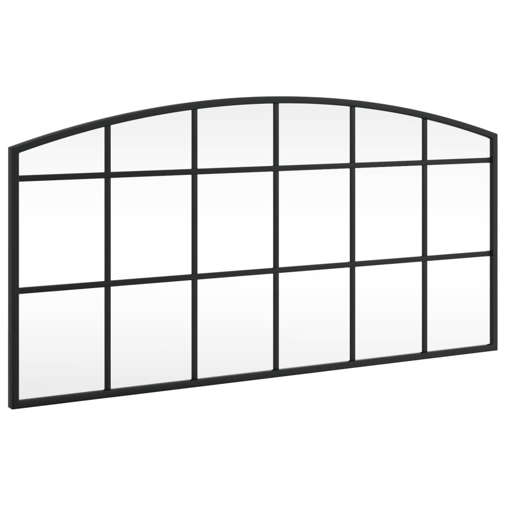 vidaXL Espejo de Pared Arco Decoración Colgante para Salón Baño Hierro Negro Dimensiones 60 x 30 cm,  80 x 40 cm,  100 x 50 cm y mas