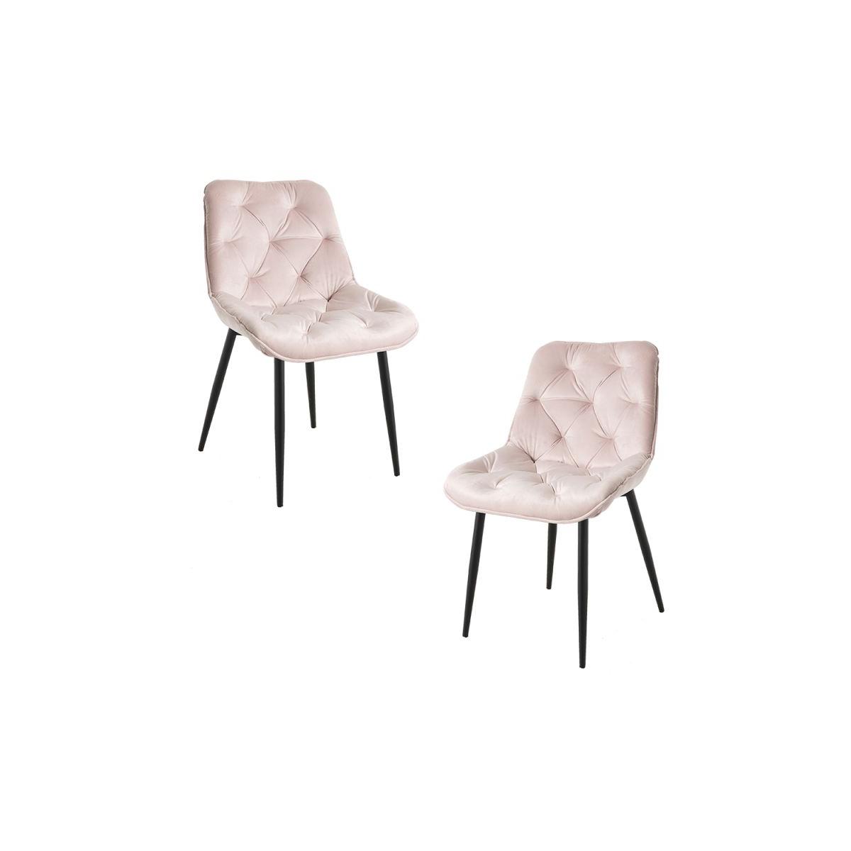 Regalos Miguel - Packs Sillas Comedor - Pack 2 Sillas Miska Terciopelo - Rosa