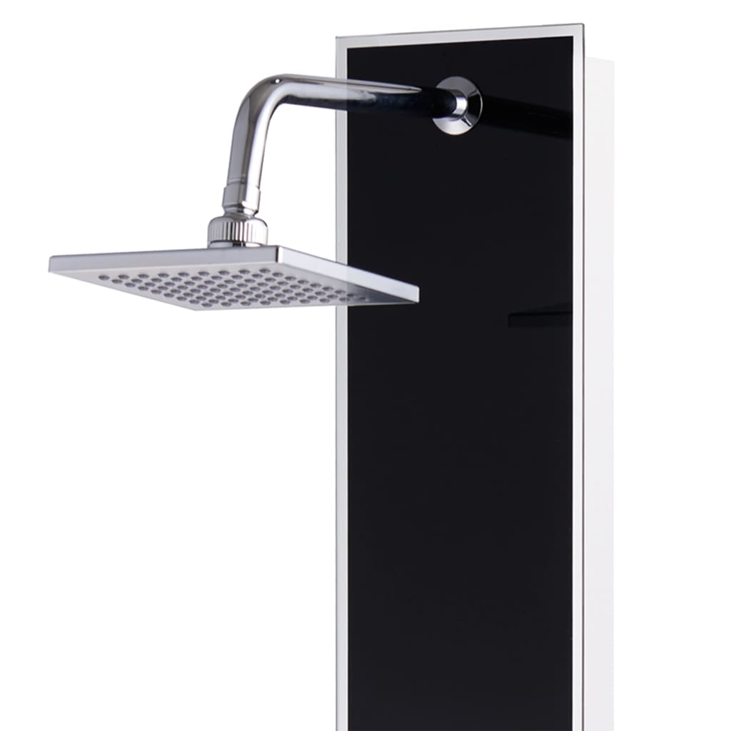 vidaXL Panel de ducha de vidrio 18x42,1x120 cm negro