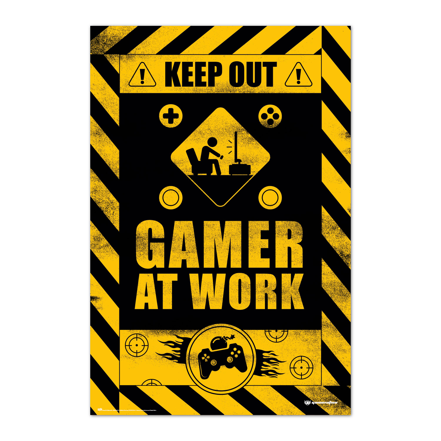 Poster gameration gamer at work