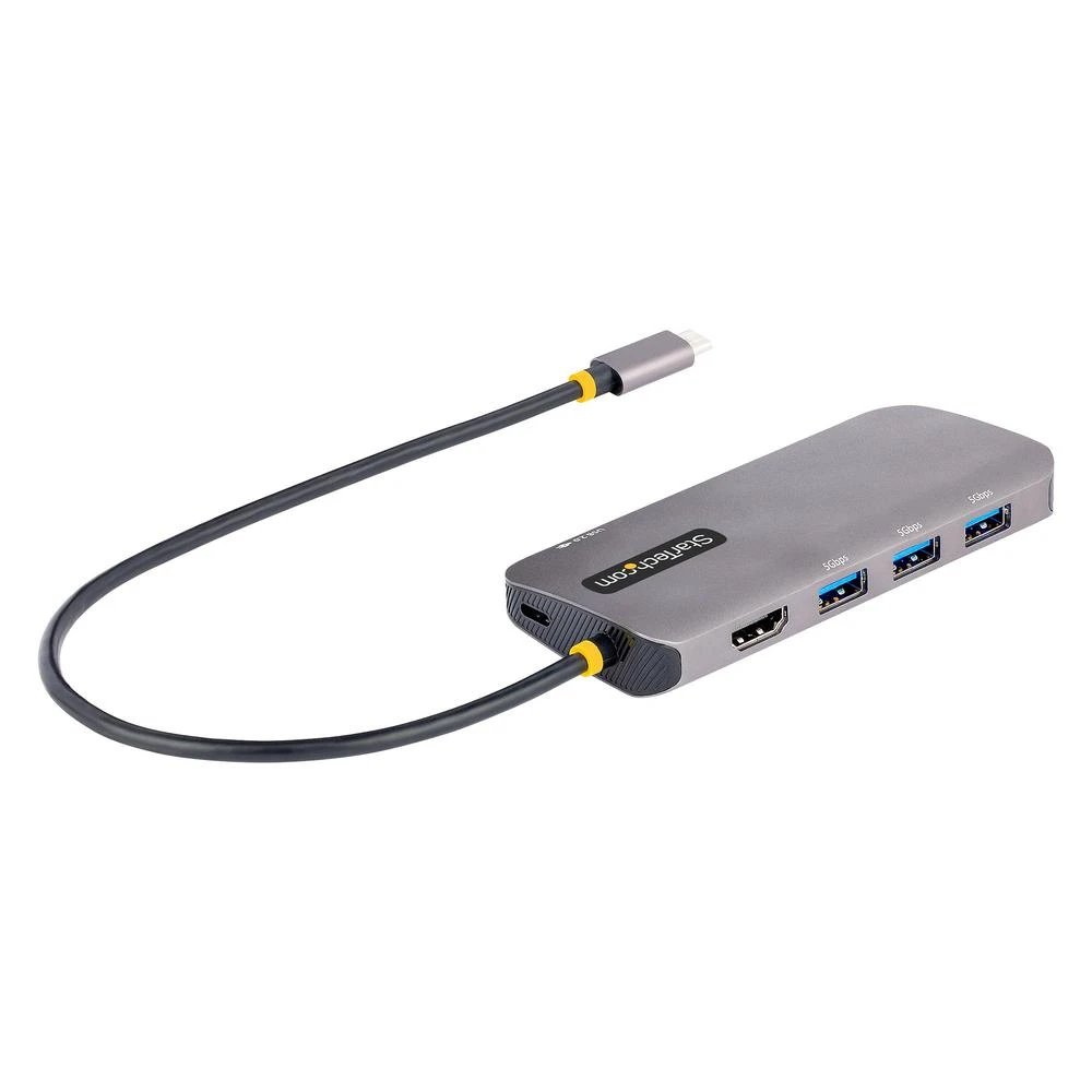 StarTech - Estación de conexión multipuerto 127B-USBC-MULTIPORT con USB-C, 3 puertos USB-A 3.2 Gen 1, HDMI 4K@60Hz, Ethernet Gigabit y Power Delivery 100 W