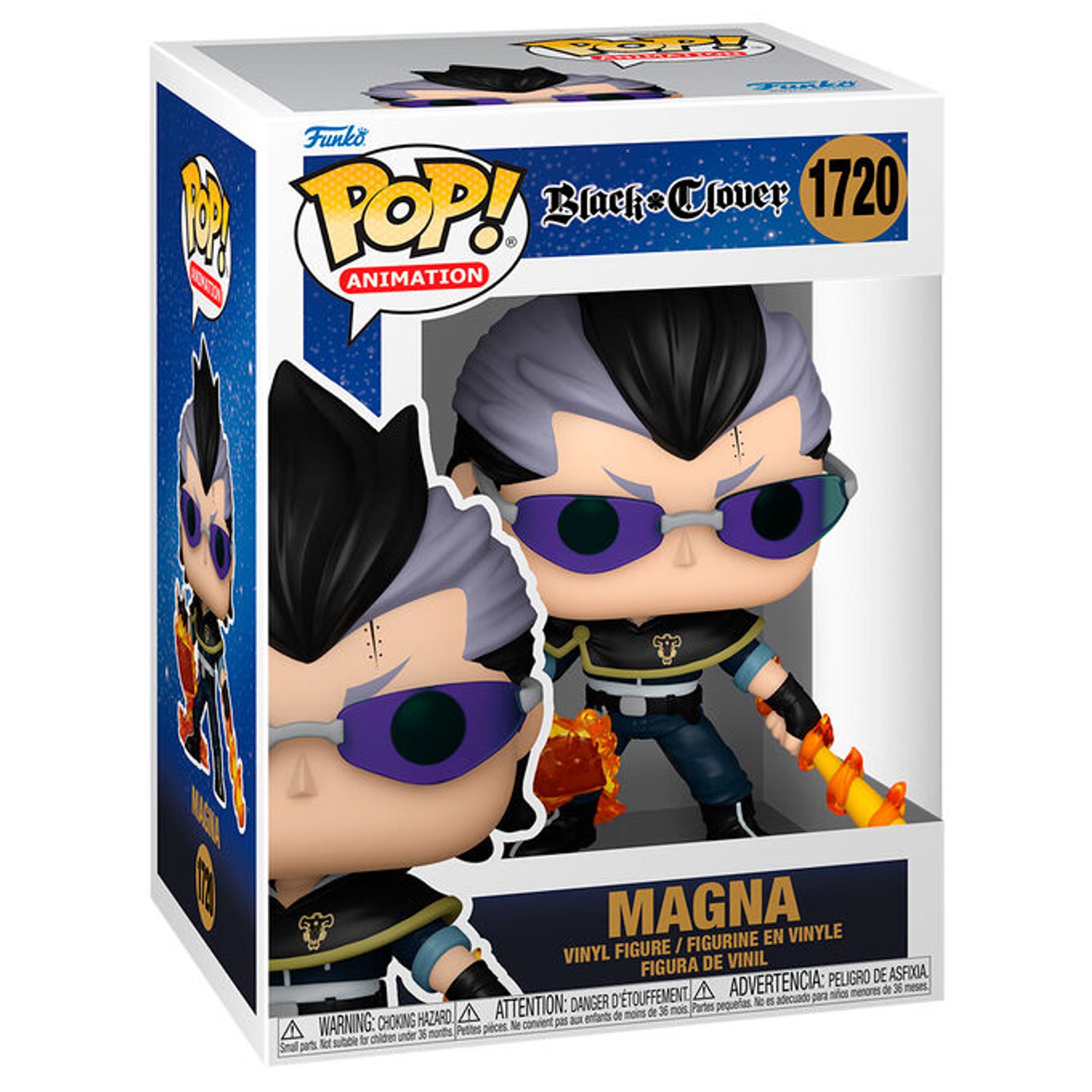 Figura de Magna Swing Black Clover para Coleccionistas, Muñeco Decorativo Detallado con Efecto de Llama, Ideal para Regalo y Exhibición