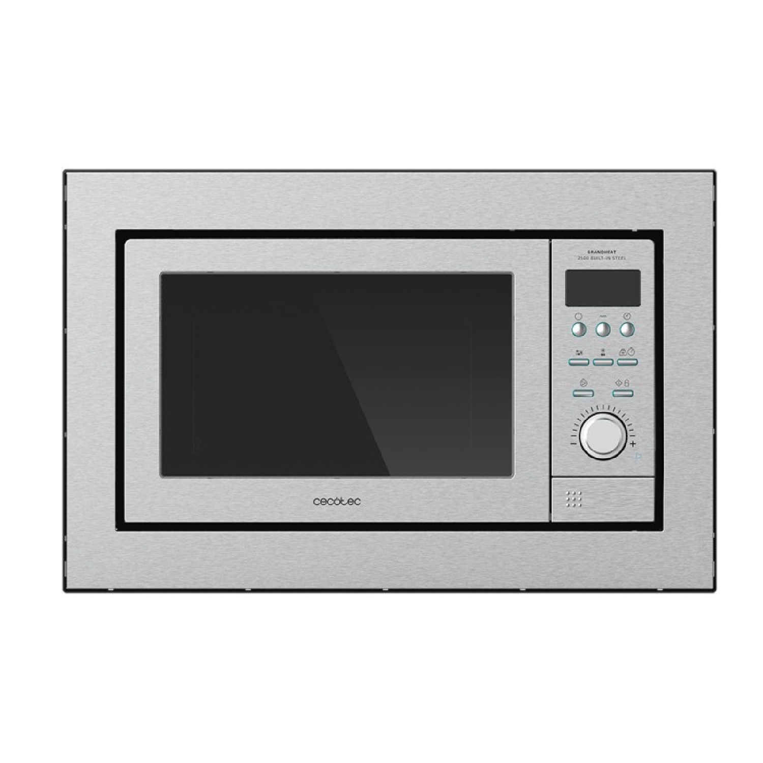 Cecotec Microondas encastrable con plato Microondas Encastrable Grandheat 2500 Built-In Steel