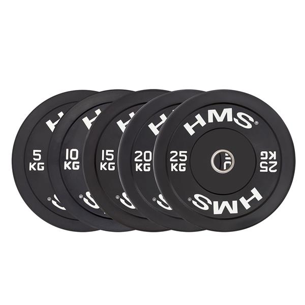 SET DISCOS BUMPER HI TEMP PROFESIONALES DE ACERO Y CAUCHO HMS BRP 100/150 KG