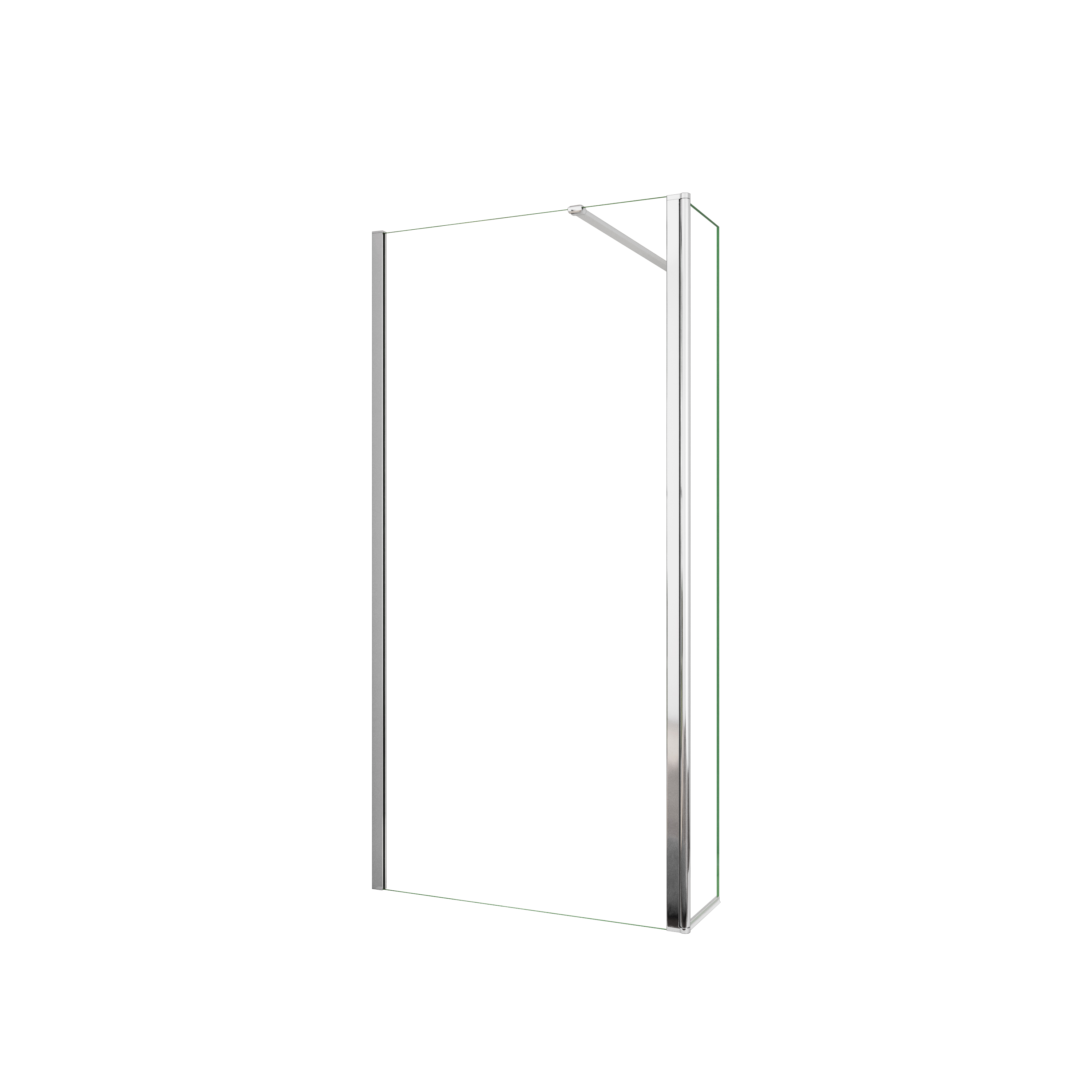 AICA Walkin,Panel de ducha,Panel fijo+Lateral giratorio,Vidrio 8mm Antical con Barra1 90cm Tamaño[(53.9-55.9)+40]x200cm