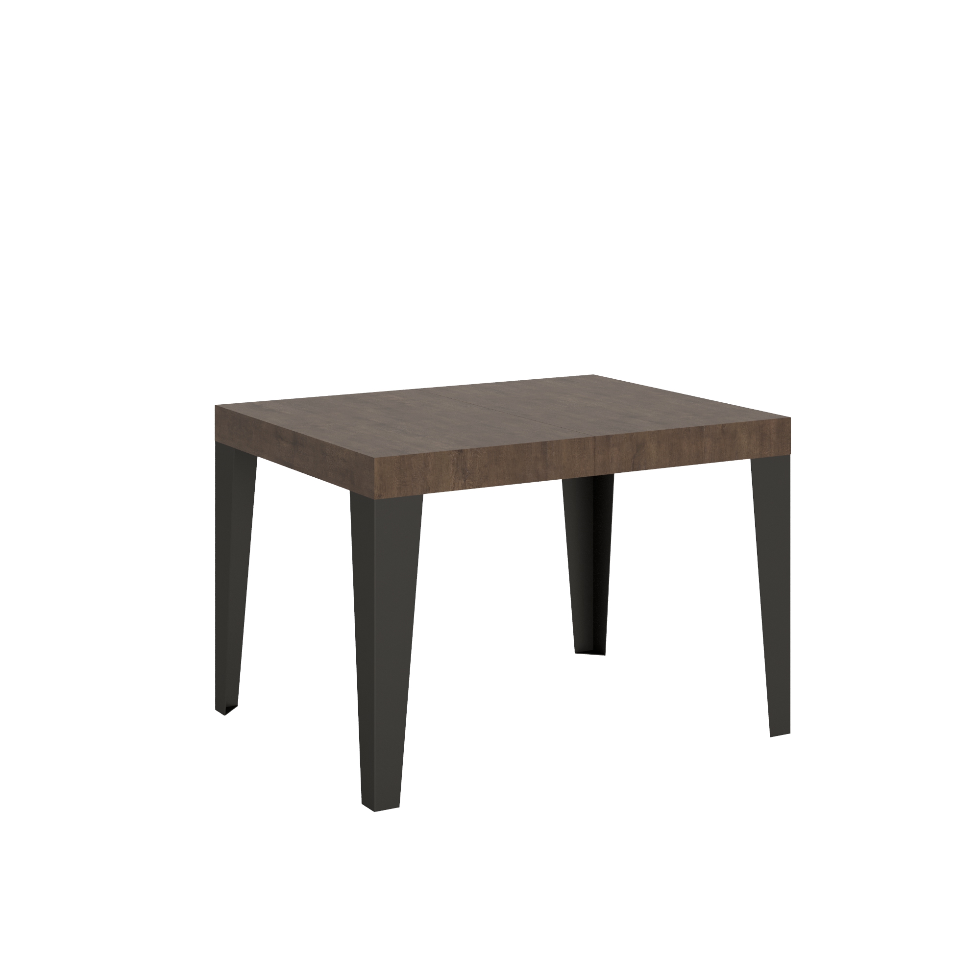 Mesa extensible 80x120/204 cm Estructura Nogal Flameado Antracita - Itamoby