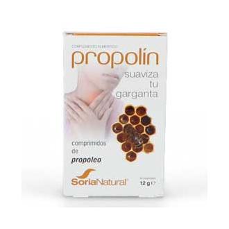 Propolin 48Com. Soria Natural S.L. - Chupar y Obtener Suavidad y Frescor en Boca y Garganta - Acción Antiséptica y Antibiótica - Estimula las Defensas y Alivia la Tos - Con Vitamina C para Resistir Infecciones - Útil en Afecciones de Boca y Garganta