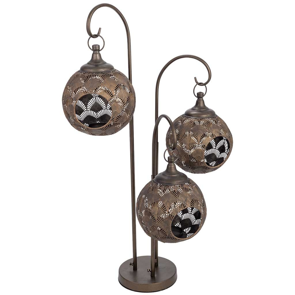 Wonderlust Deco - Portavelas de metal dorado 56x49x91 cm Dorado 55.5x49x90.5h cm
