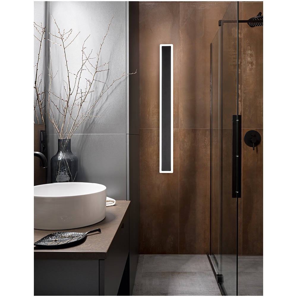 Aplique LED WALLY de aluminio 19W 3000K Perenz 82,5 cm Negro