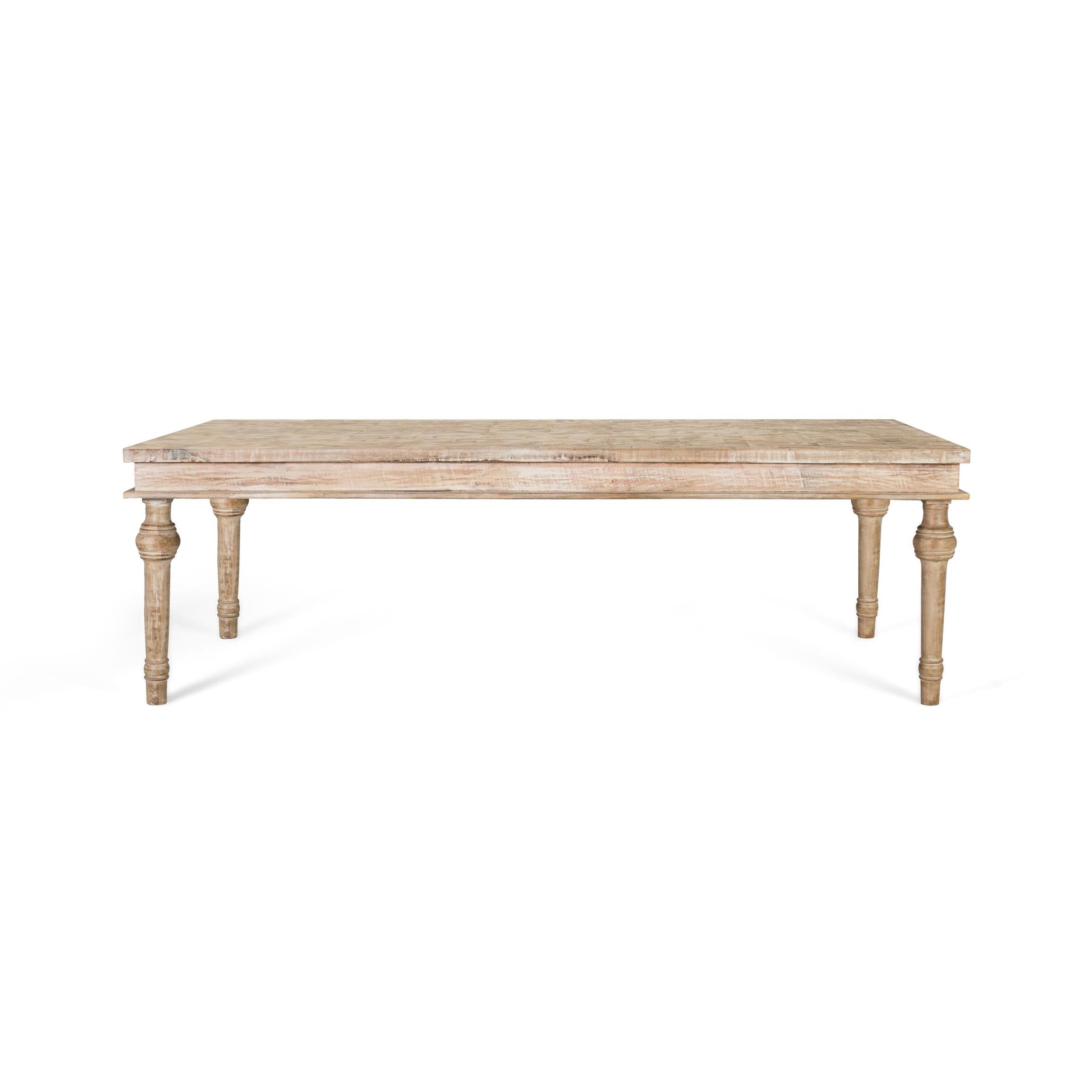 Mesa de comedor fabricada en madera maciza de mango 240cm76X240X110