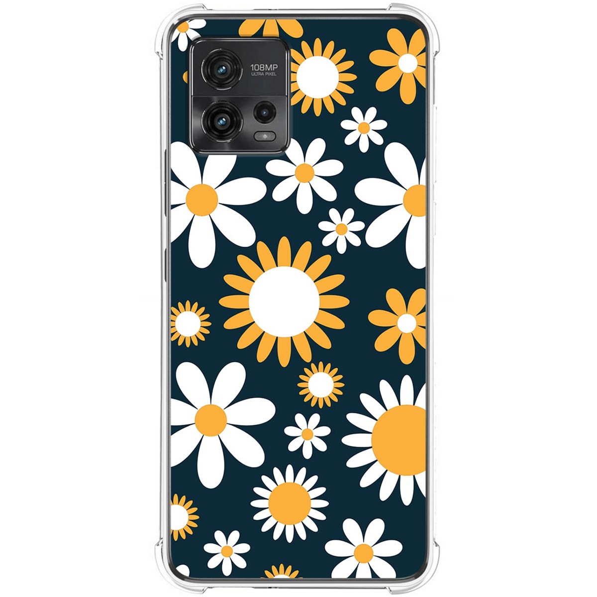 Funda Silicona Antigolpes para Motorola Moto G72 4G diseño Flores 08 Dibujos