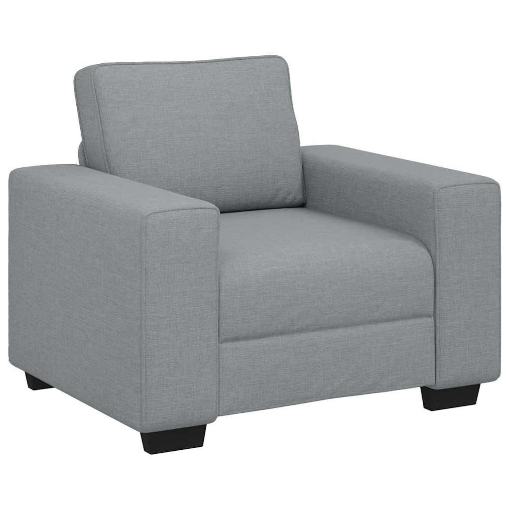 Sillón Sofá Tela Gris Claro 100x77x82 cm