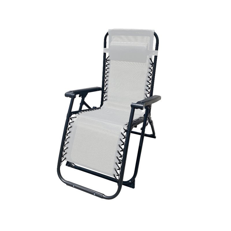 Marbueno Tumbona Plegable Acero Cojin Jardin y Piscina 90X66X108 Gravedad Cero Gris
