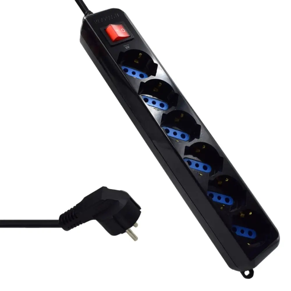 Ewent Regleta 6 Tomas con Interruptor Negro