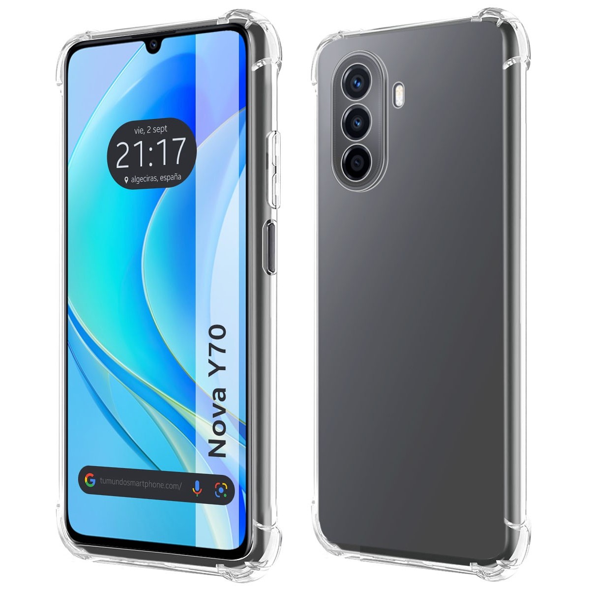 Tumundosmartphone Funda Silicona Antigolpes TPU Transparente Huawei Nova Y70