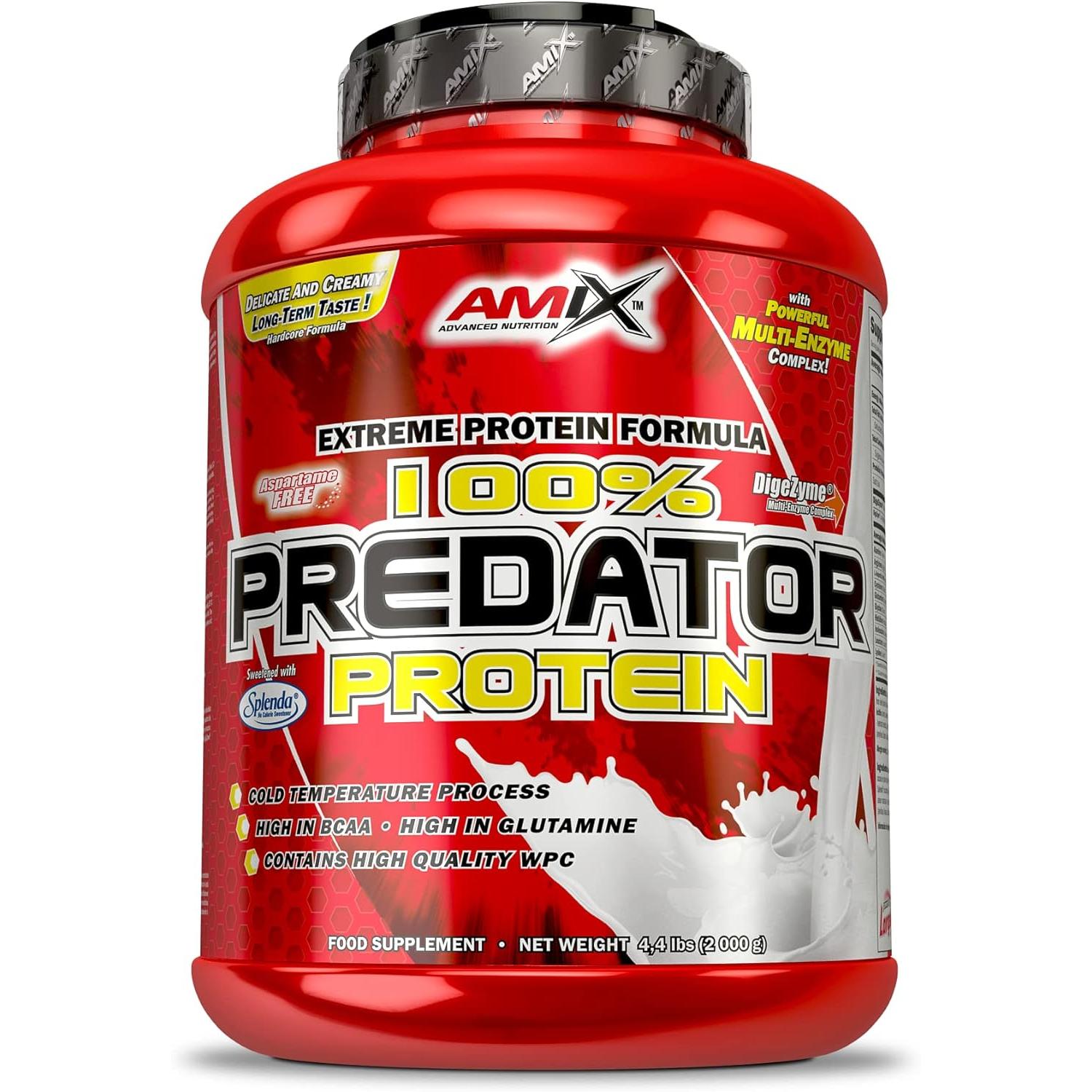 AMIX Nutrition Predator - Proteínas de Suero para Aumentar Masa Muscular - 2 Kg + SHAKER REGALO