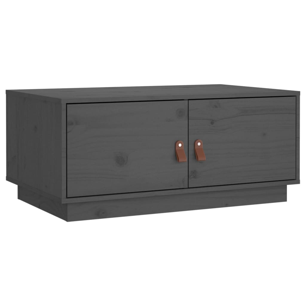 Vidaxl Mesa de Centro de Madera Maciza de Pino 80x50x35 Cm