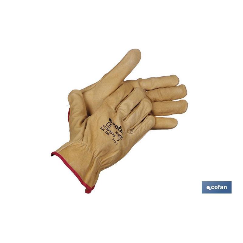 Blister guantes vacuno extra resist. t-9   caja 12 unid.