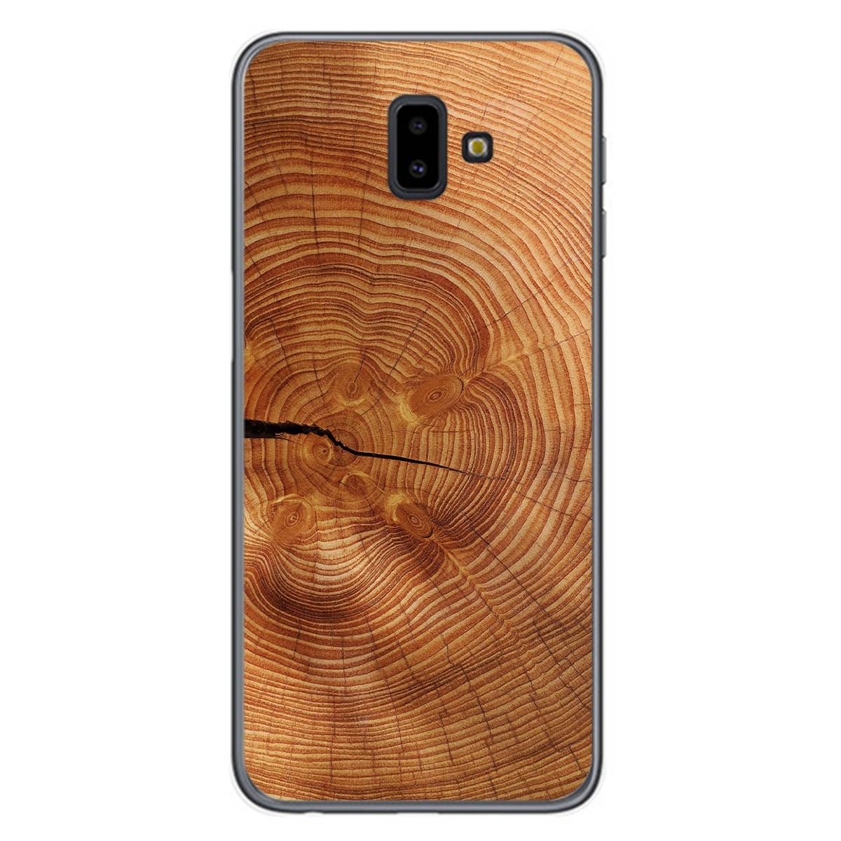 Tumundosmartphone Funda Gel Tpu para Samsung Galaxy J6+ Plus diseño Madera 04 Dibujos