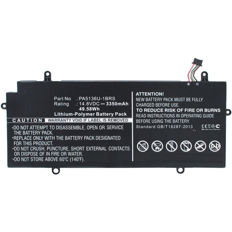 Bateria portatil coreparts 14.8v 3350mah para toshiba