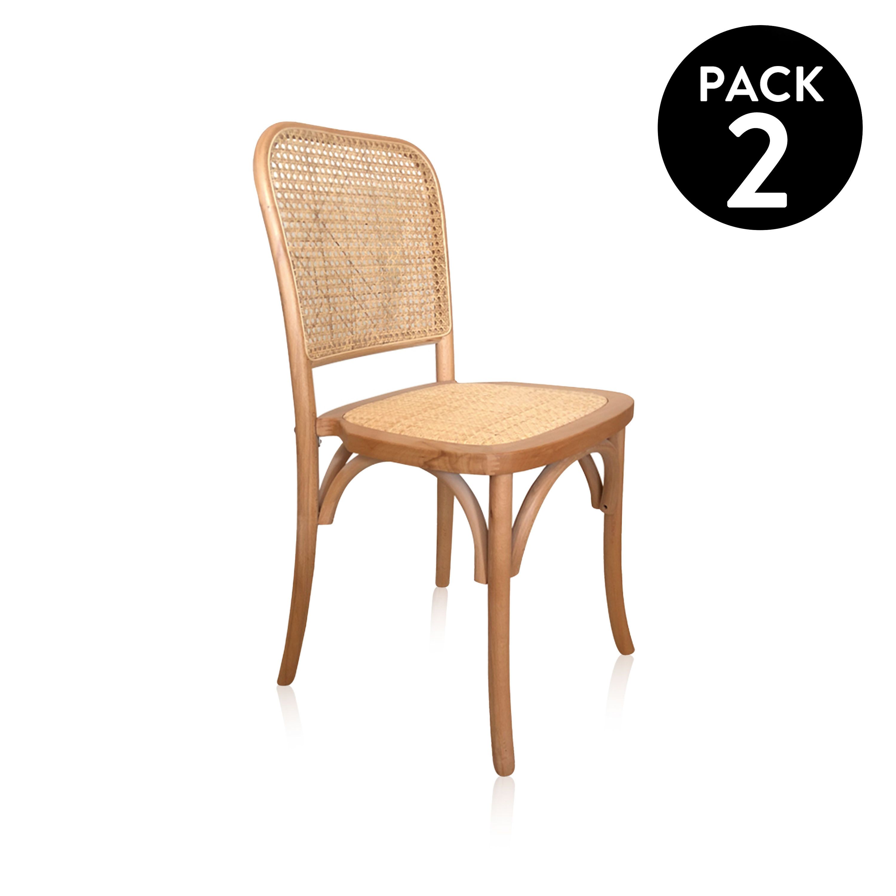 duehome - Pack 2 sillas de comedor Toscana
