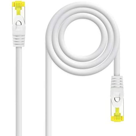 NANOCABLE 10.20.1900-L25-W - Cable Red Latiguillo RJ45 LSZH CAT.6A SFTP AWG26, Blanco, 25 cm