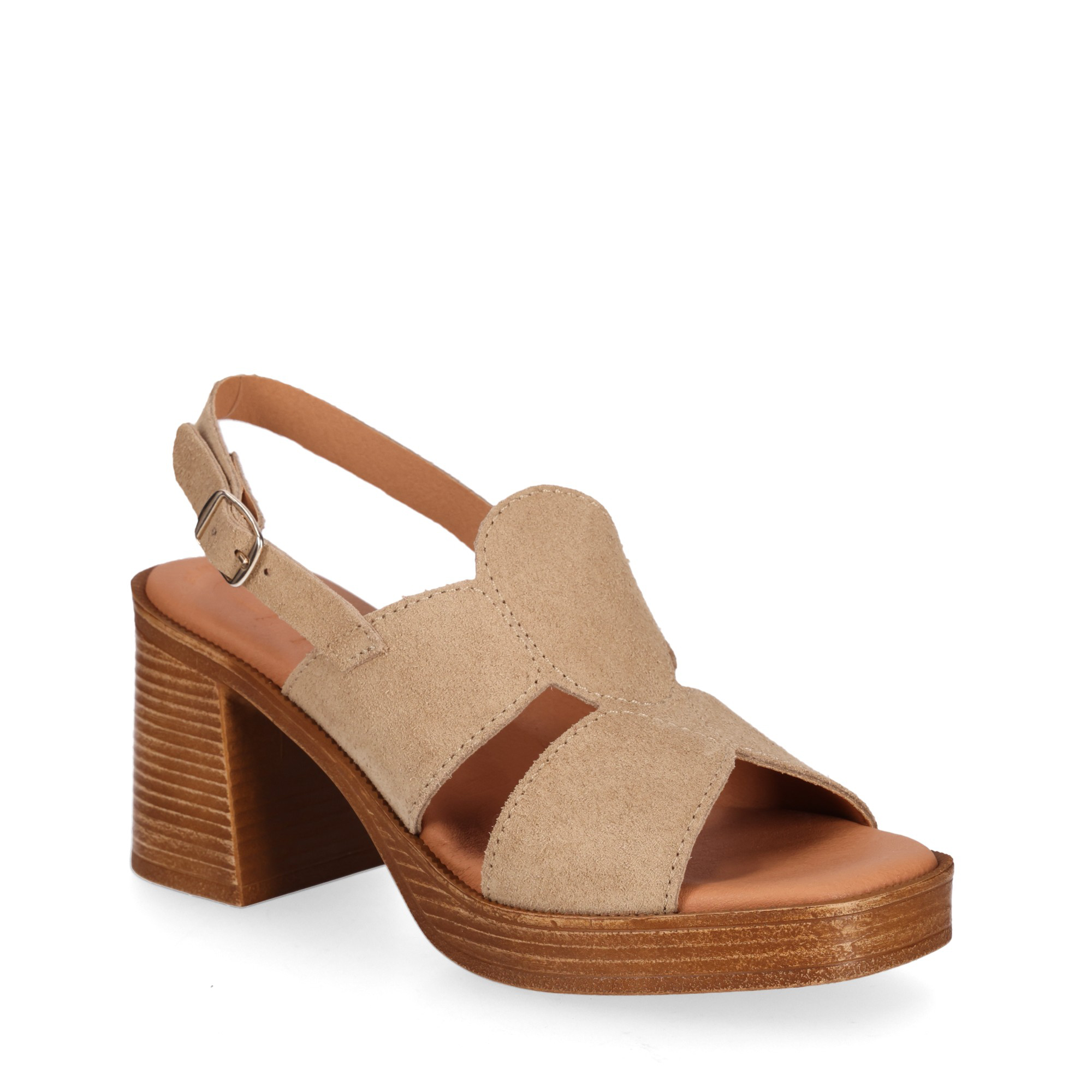 CHIKA10 LEATHER Sandalias Serraje de Mujer Chika10 Leather Tacon alto